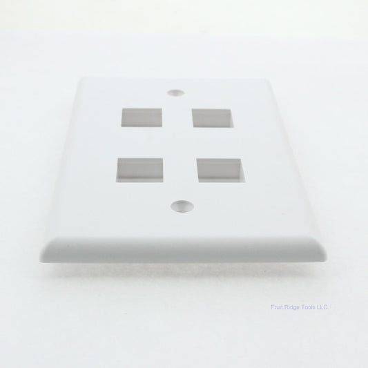 Eaton 5540W-MSP White 1-Gang 4-Port Unbreakable Nylon Mid-Size Wallplate Cover