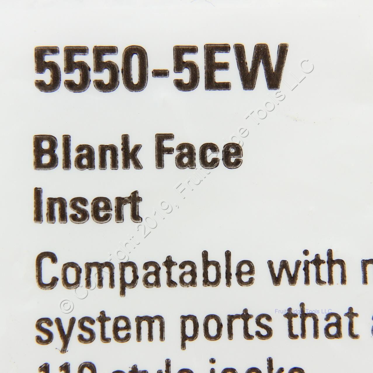 10 Eaton White Modular Wallplate Solid Blank One Port Filler Inserts 5550-5EW
