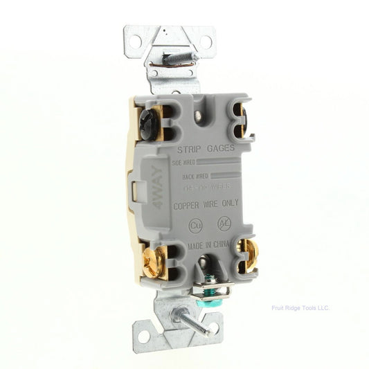 Eaton Wiring Ivory 4-WAY Toggle Wall Light Switches 15A 120/277V WD1242-7V