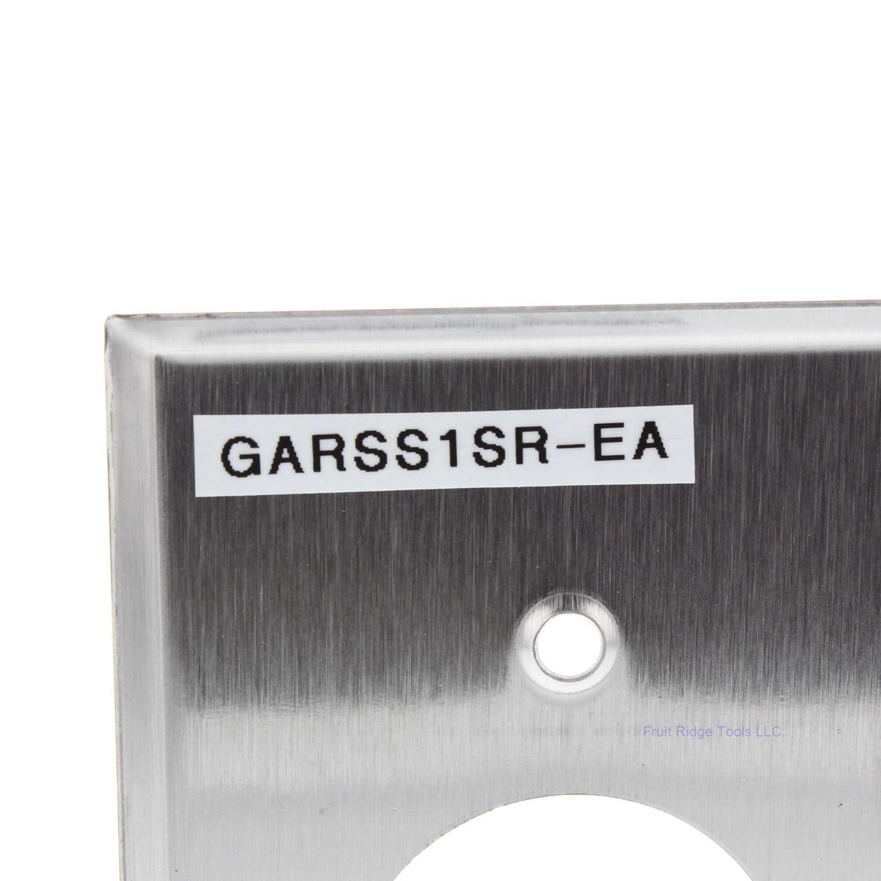 Garvin SS1SR Brushed Stainless Steel 1-Gang 1.41 Dia Hole Outlet Cover Wallplate