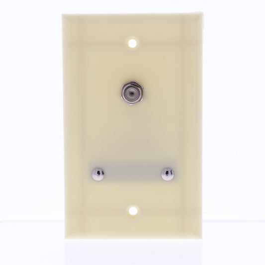 GC Electronics 32-3065-BU Ivory 1-Gang Vintage Coaxial Cable Thermoset Wallplate