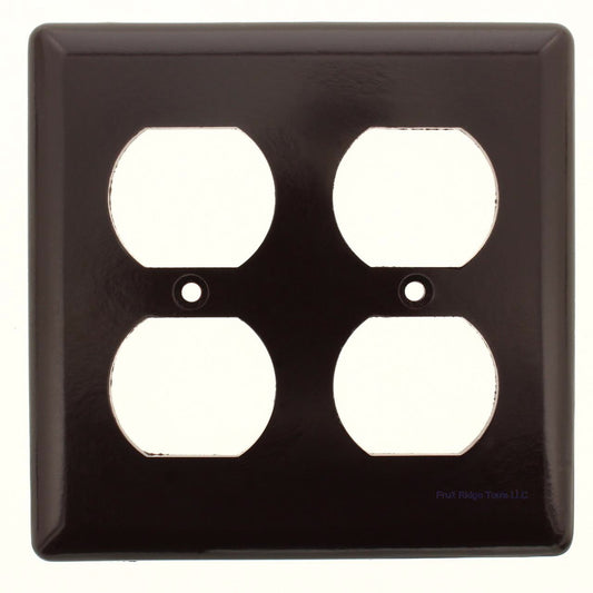 General Electric 57148 Brown 2-Gang Duplex Receptacle Thermoset Wallplate Cover
