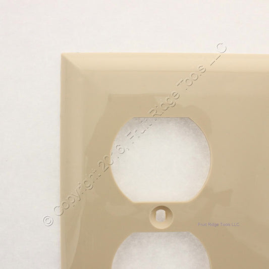 General Electric 58898 Ivory 2-Gang Duplex Light Switch and Receptacle Wallplate