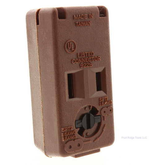 General Electric 922B Quick Clamp Connector for Extension Cord End Polarized 5pk