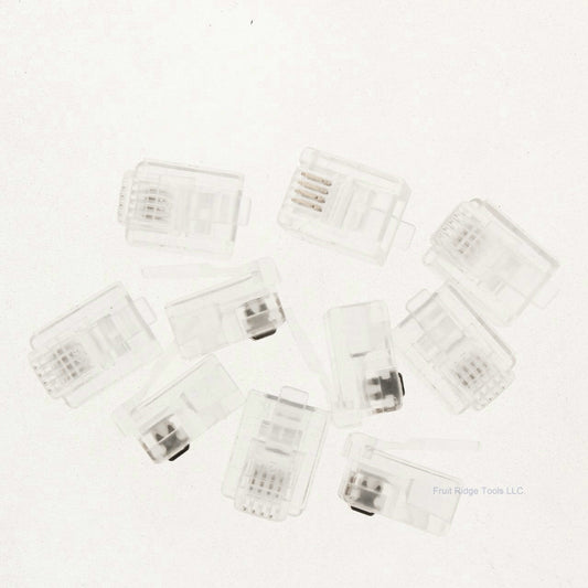 Gemini TA83 Modular Line Cord Outlet Plugs 4-Wire Telephone Jacks 10-Pack 5-20R