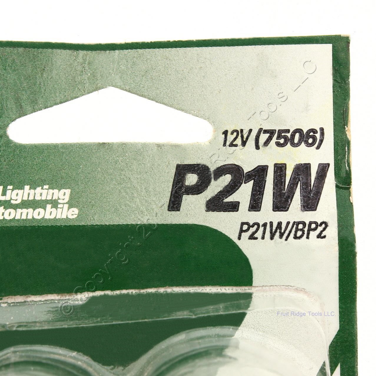 General Electric P21W White Automotive Lighting Replacement Tail Light Bulbs