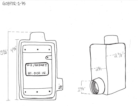 O-Z Gedney FSR-1-75 3/4" Cast Device 1-Gang Malleable FS Box