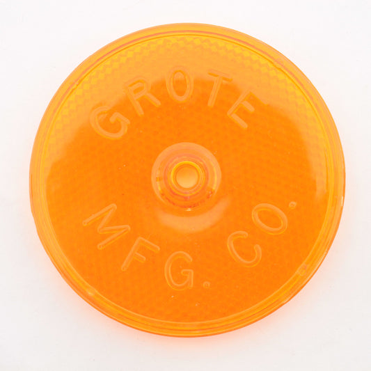 Grote 40153 Yellow Amber 3-1/2" Round Sealed Center-Mount Reflector
