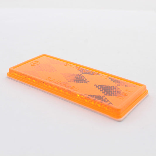 Grote 40303 Amber Stick-On Rectangular Reflector Acrylic Lens 3-1/4" x 1-7/16"