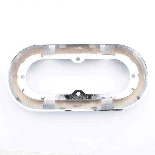 Grote 42153 Chrome ABS Surface Mount Snap-In Flange for 6" Oval Lamps