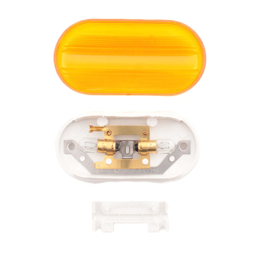 Grote 45433 Yellow Amber Two #1893 Bulb No Splice Clearance Marker Lamp 2" x 4"
