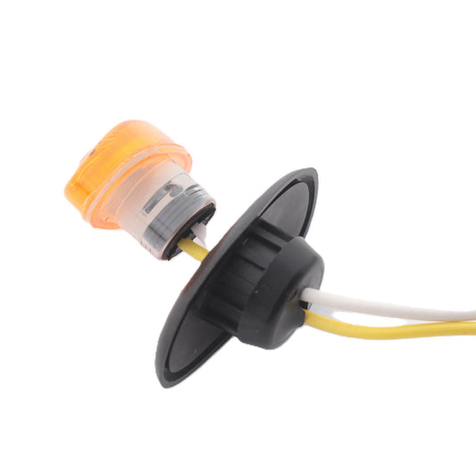 Grote 47963 Yellow 1-15/16" x 1-3/32" MicroNova LED Clearance Lamp P2 w/ Grommet