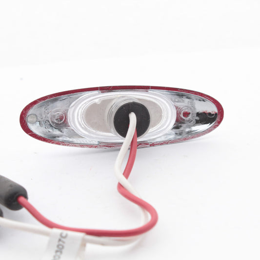 Grote 47982 Red MicroNova LED Clearance Marker Lamp Clear Lens with Chrome Bezel