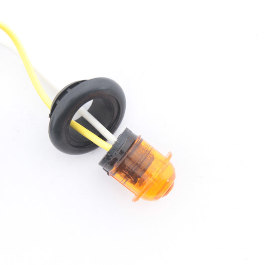 Grote 49343 Yellow MicroNova 3/4" LED Clearance Marker Lamp w/ Grommet ECE Rated