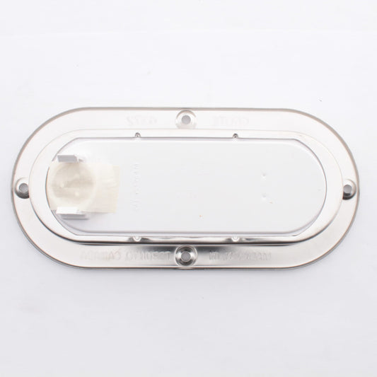 Grote 53973 Amber 6" Turn Lamp LED Oval Light w/ Stainless Steel Flange Male Pin