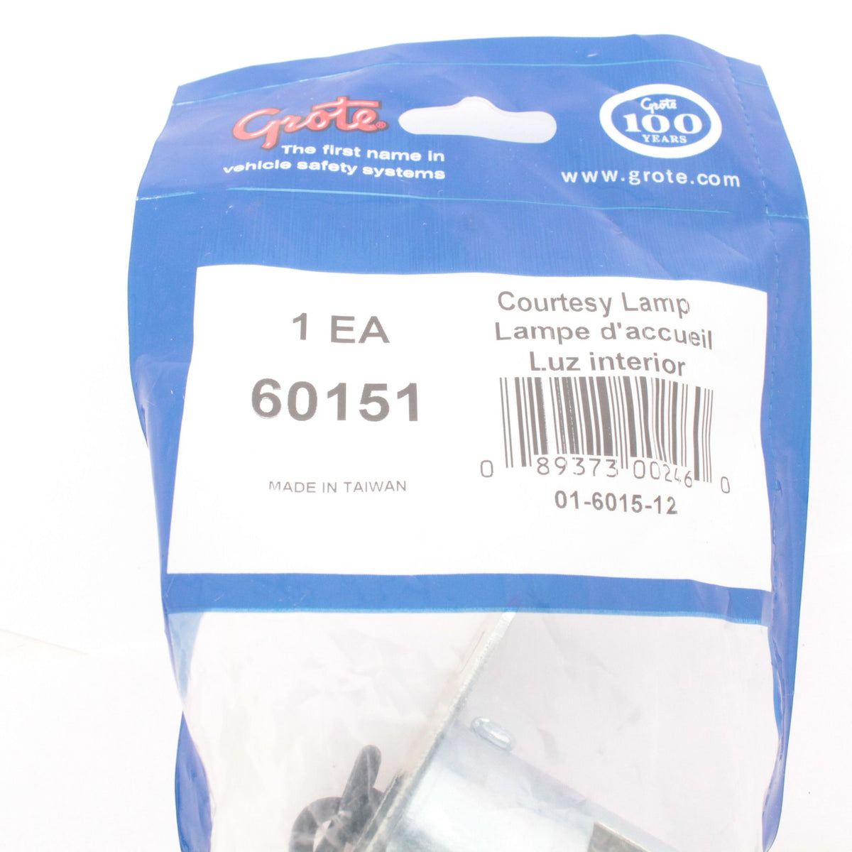 Grote 60151 Clear Economy LED Courtesy License Plate Lamp w/Silver Steel Housing