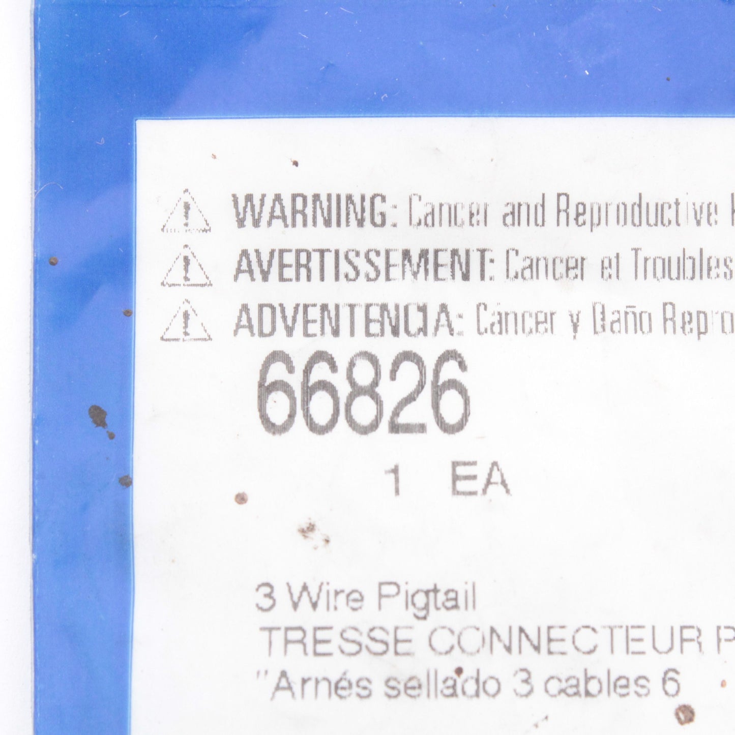 Grote 66826 3-Way Packard Connector 6" Pigtails Slim-Line .180" Male Connection