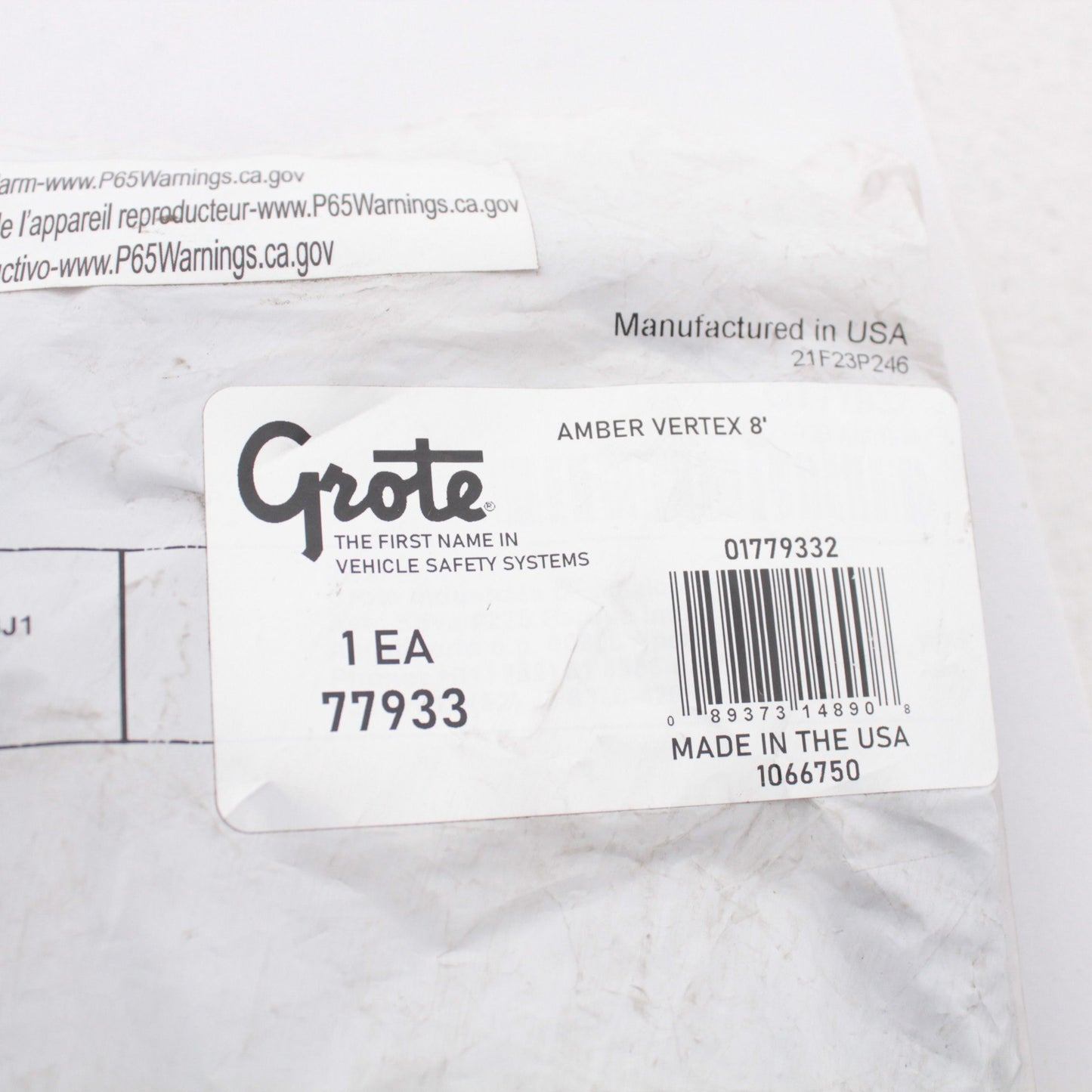 Grote 77933 1" Round Hide-Away LED Amber Light Vertex Surface Mount