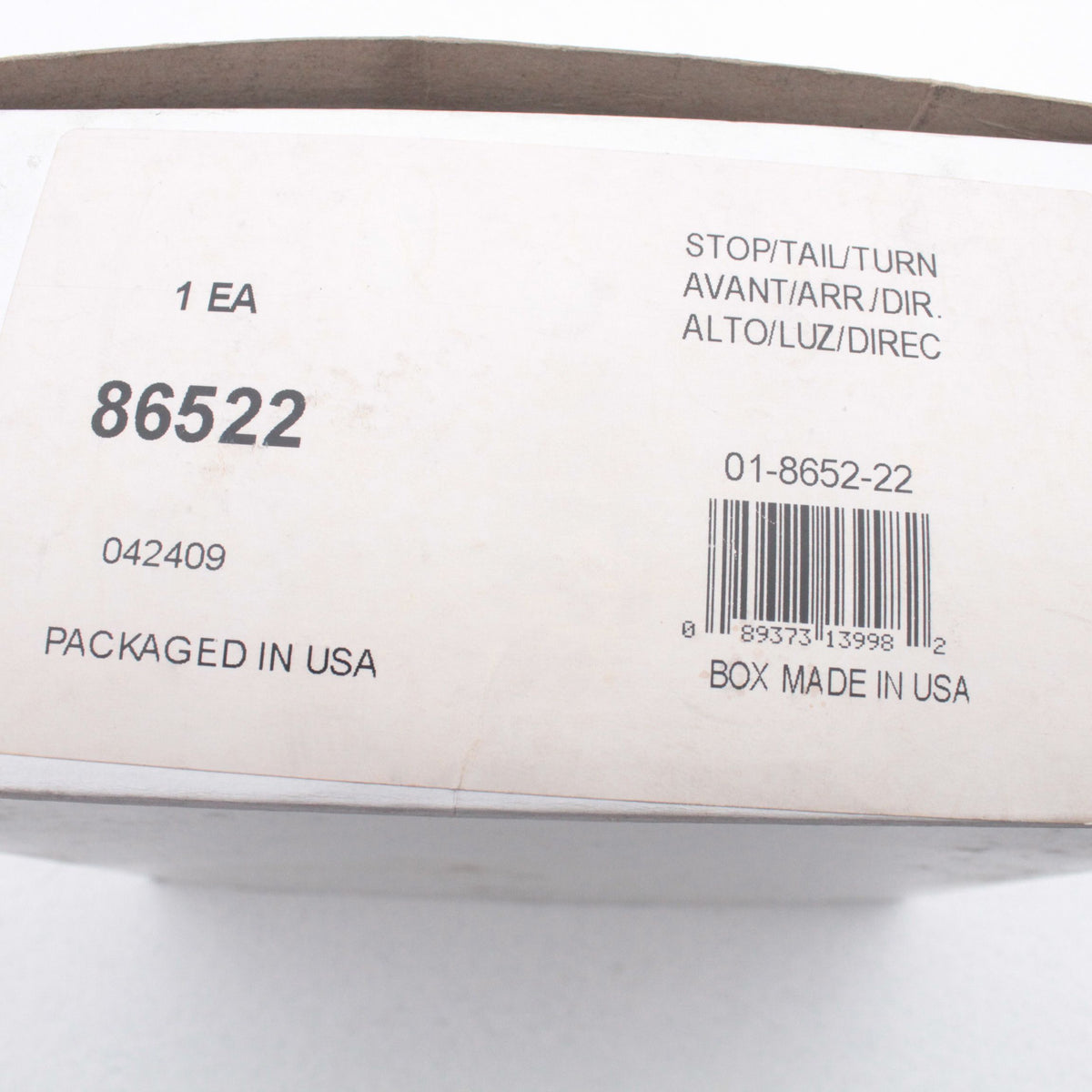 Grote 86522 Red Right Side Tail Light Lens Housing Only No Mounting or Bulbs