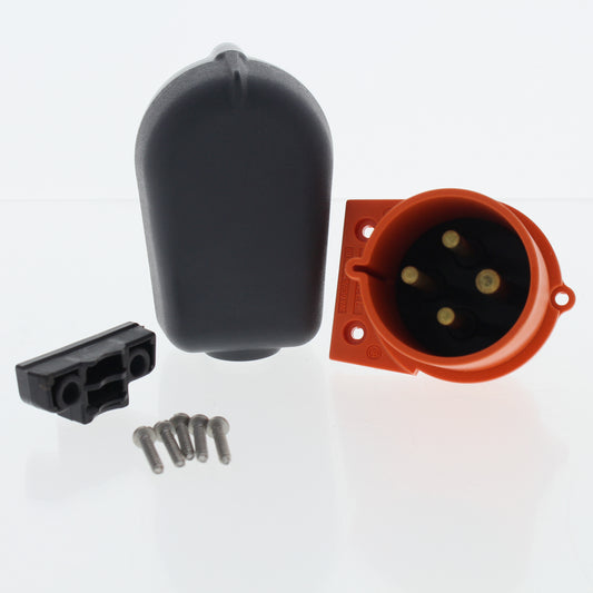 Hubbell L420P12 Angled 90� Pin & Sleeve Orange Male Plug Connector 20A 125/250V