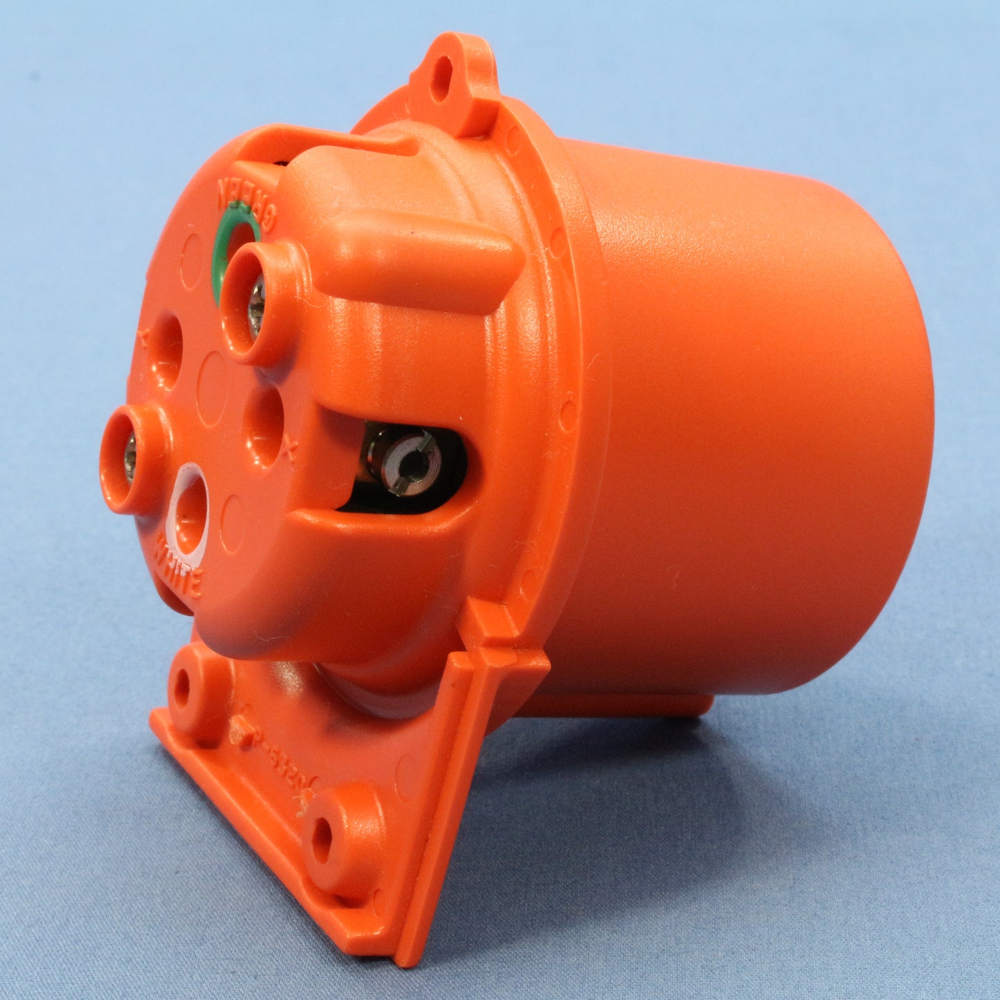 Hubbell L420P12 Angled 90° Pin & Sleeve Orange Male Plug Connector 20A 125/250V