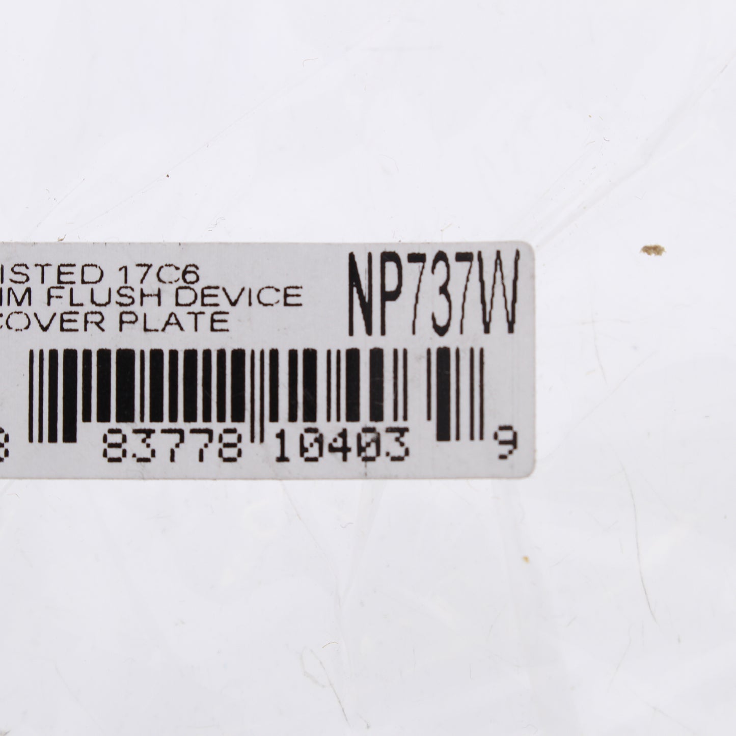 Hubbell White Phone Cable Wallplate Cover .625" Hole Box Mount NP737