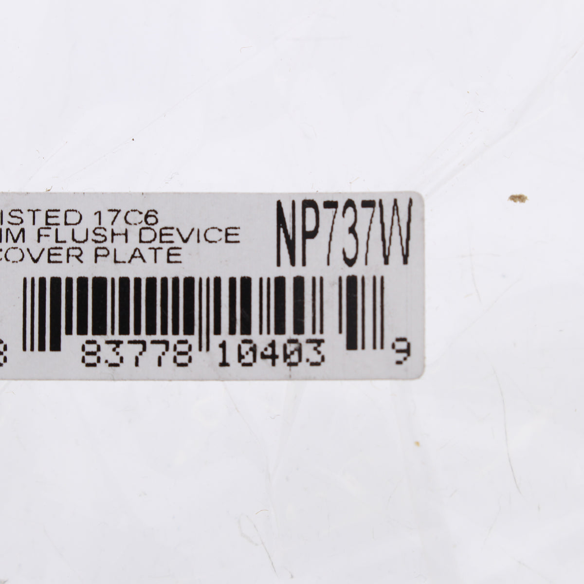 Hubbell White Phone Cable Wallplate Cover .625" Hole Box Mount NP737