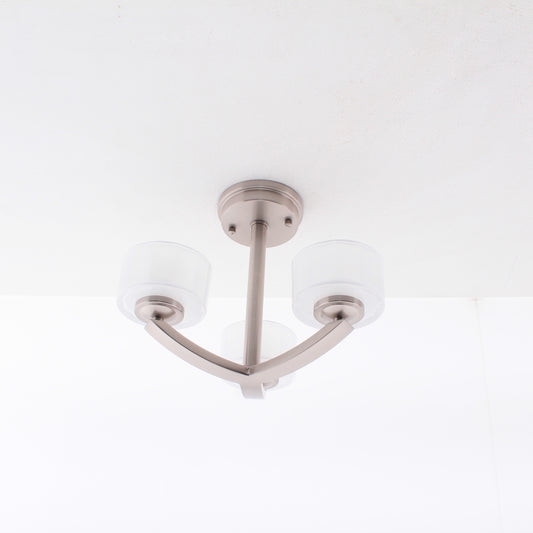 Hinkley 3871BN Transitional Three Light Semi-Flush Mount from Meridian