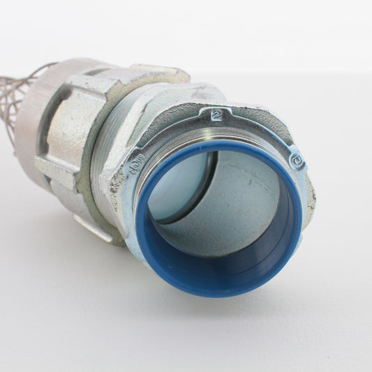 Hubbell 7406094 2" Liquidtight Conduit Connector Fitting w/Mesh 45° Elbow 2-Pack