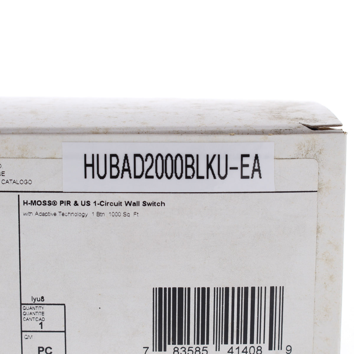 Hubbell AD2000BK1U Black Occupancy Sensor Switch Adaptive PIR/US 120/277V 1000ft
