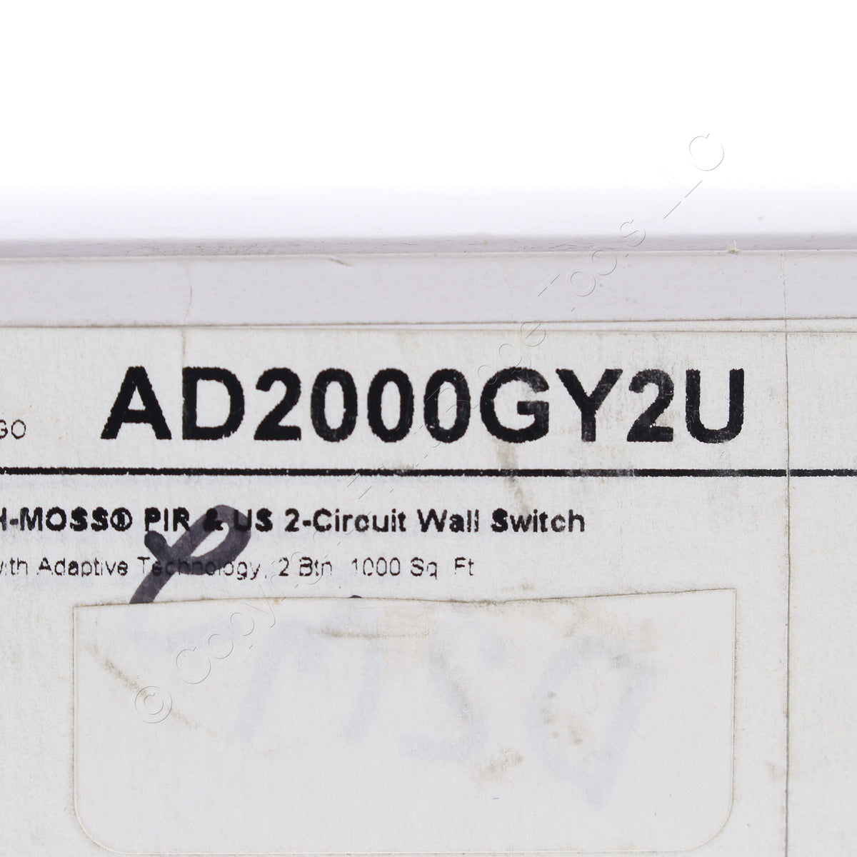 Hubbell Gray Occupancy Sensor Switch Adaptive PIR/US 2Circuit 120/277V AD2000GY2