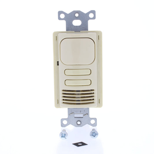 Hubbell AD2241I2 Ivory Vacancy Sensor Switch Low Voltage PIR/US 2-Circuit 24VDC