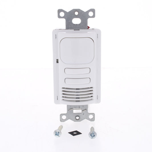 Hubbell AD2241W2 White Vacancy Sensor Switch Low Voltage PIR/US 2-Circuit 24VDC