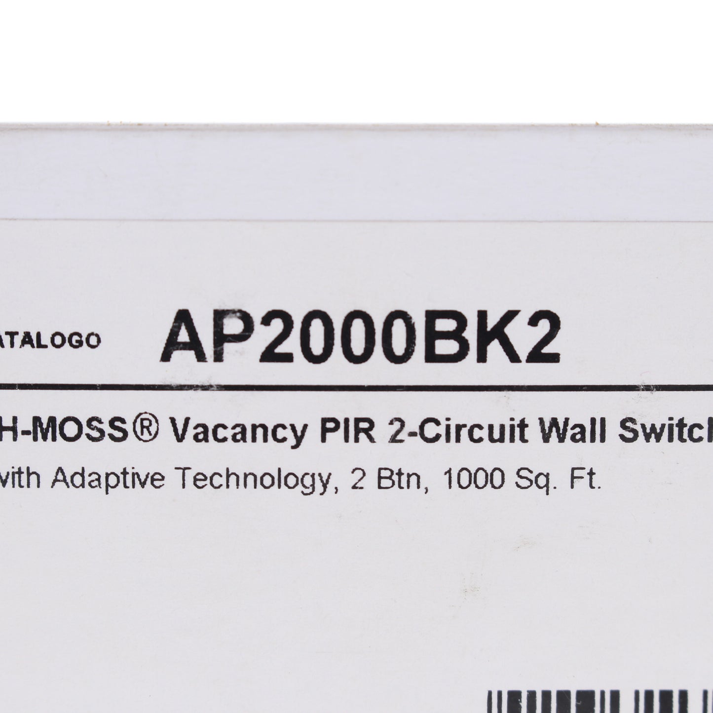 Hubbell AP2000BK2 Black Occupancy Sensor Switch Adaptive PIR 2-Circuit 120/277V