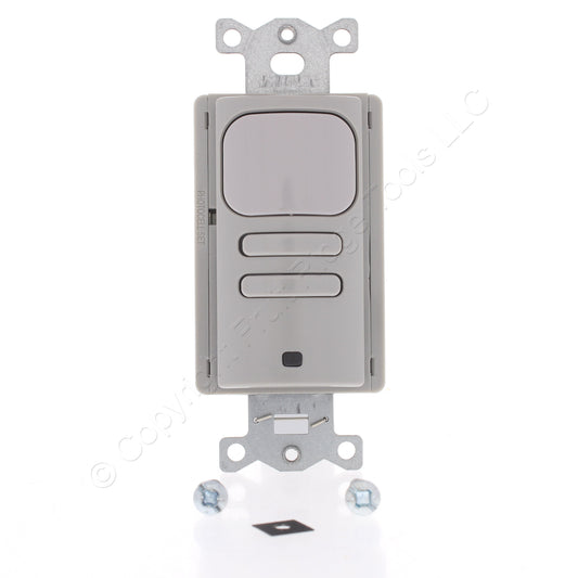 Hubbell AP2001GY22 Gray Vacancy Sensor Switch Adaptive PIR 2-Circuit 120/277V