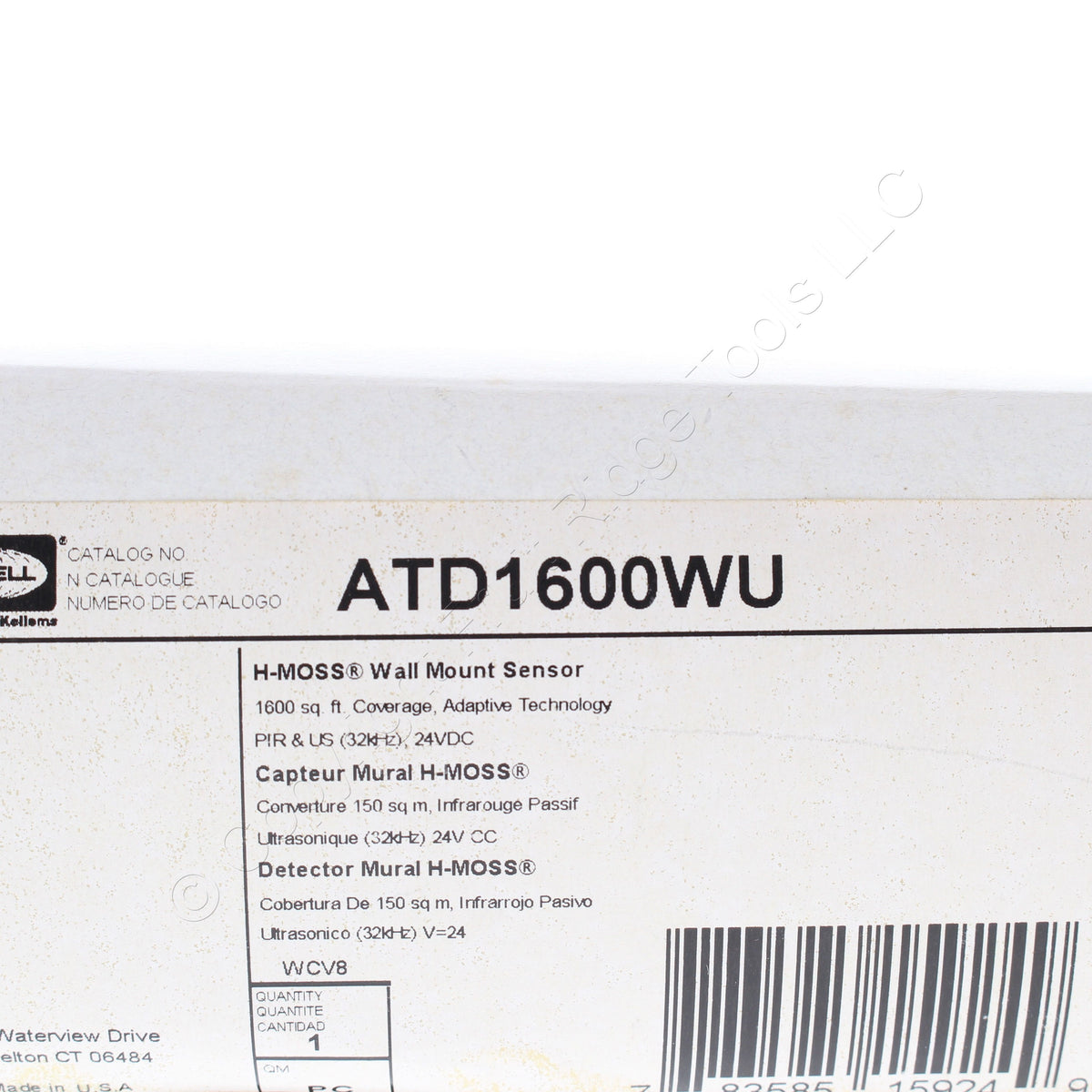 Hubbell Motion Sensor Occupancy Adaptive Ultrasonic/PIR 24VDC 1600ft² ATD1600WU
