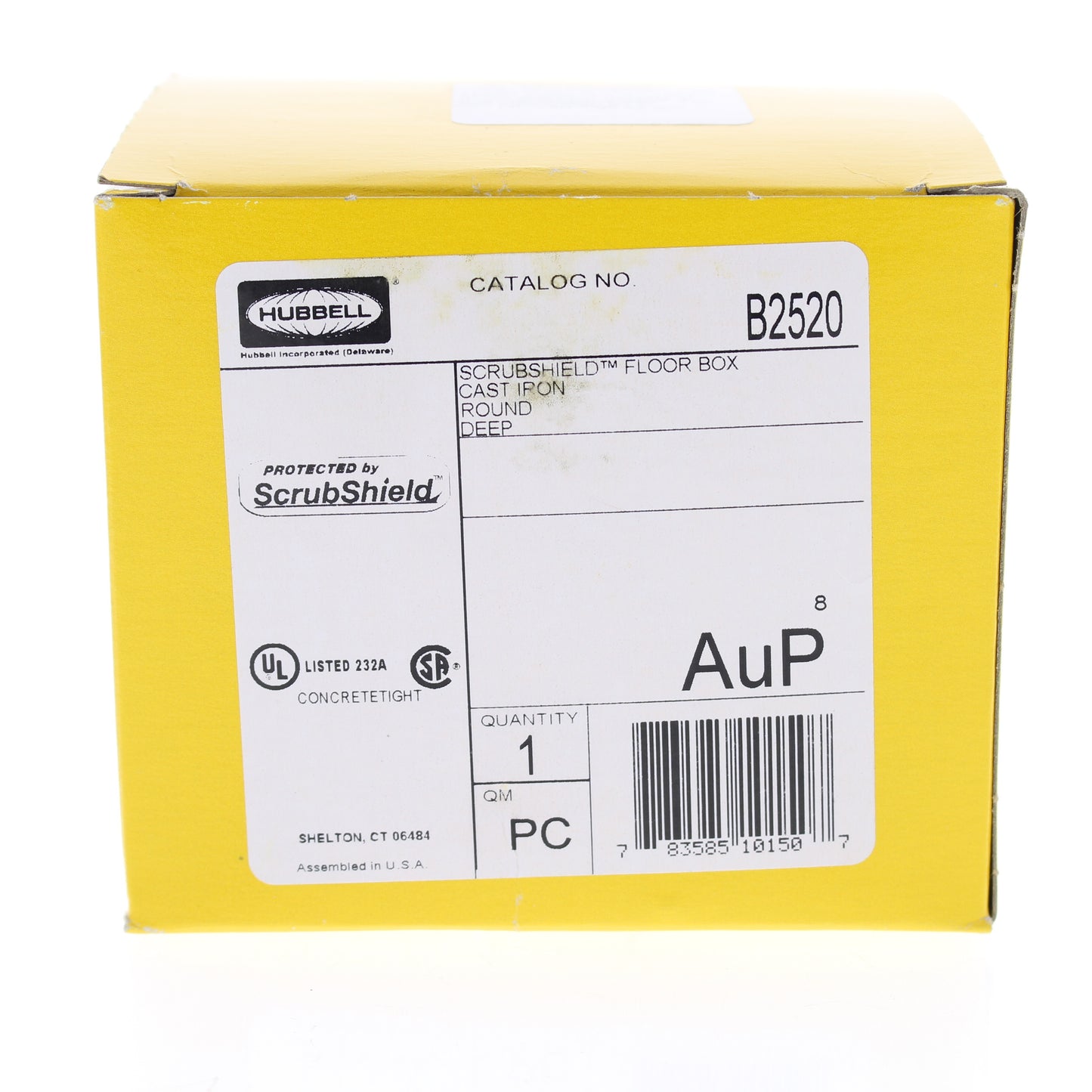 Hubbell B2520 Adjustable Concrete 3" x 2.63" Floor Box Round Shallow 16.8 Cu In
