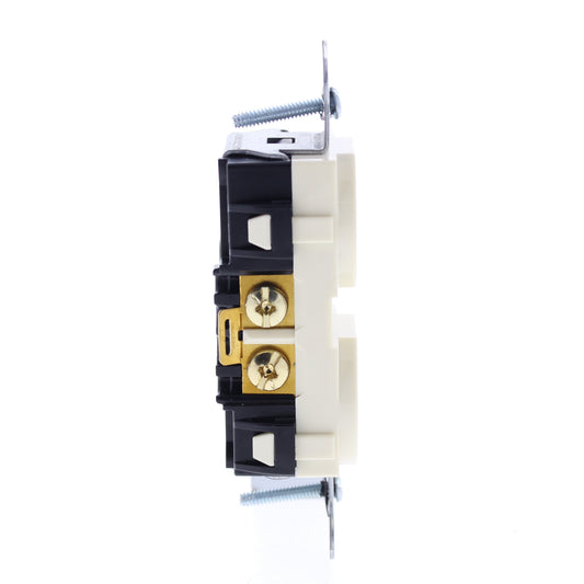 Hubbell Almond Commercial Tamper Resistant Receptacle Outlet 15A BULK BR15ALTR