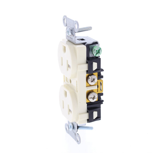 Hubbell BR20ALTR Almond Commercial Receptacle Tamper Resistant 20A 5-20R Outlet