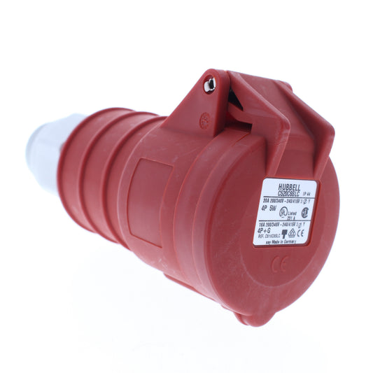 Hubbell Pin & Sleeve Connector C-Series LC 3� 20A 200-415V 4P5W BULK C520C6SLC