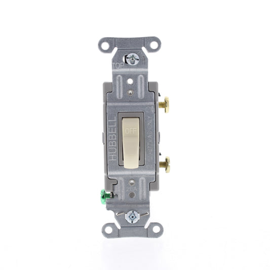 10 Hubbell Bryant Almond Commercial On/Off Toggle Light Switches 20A CS120AL