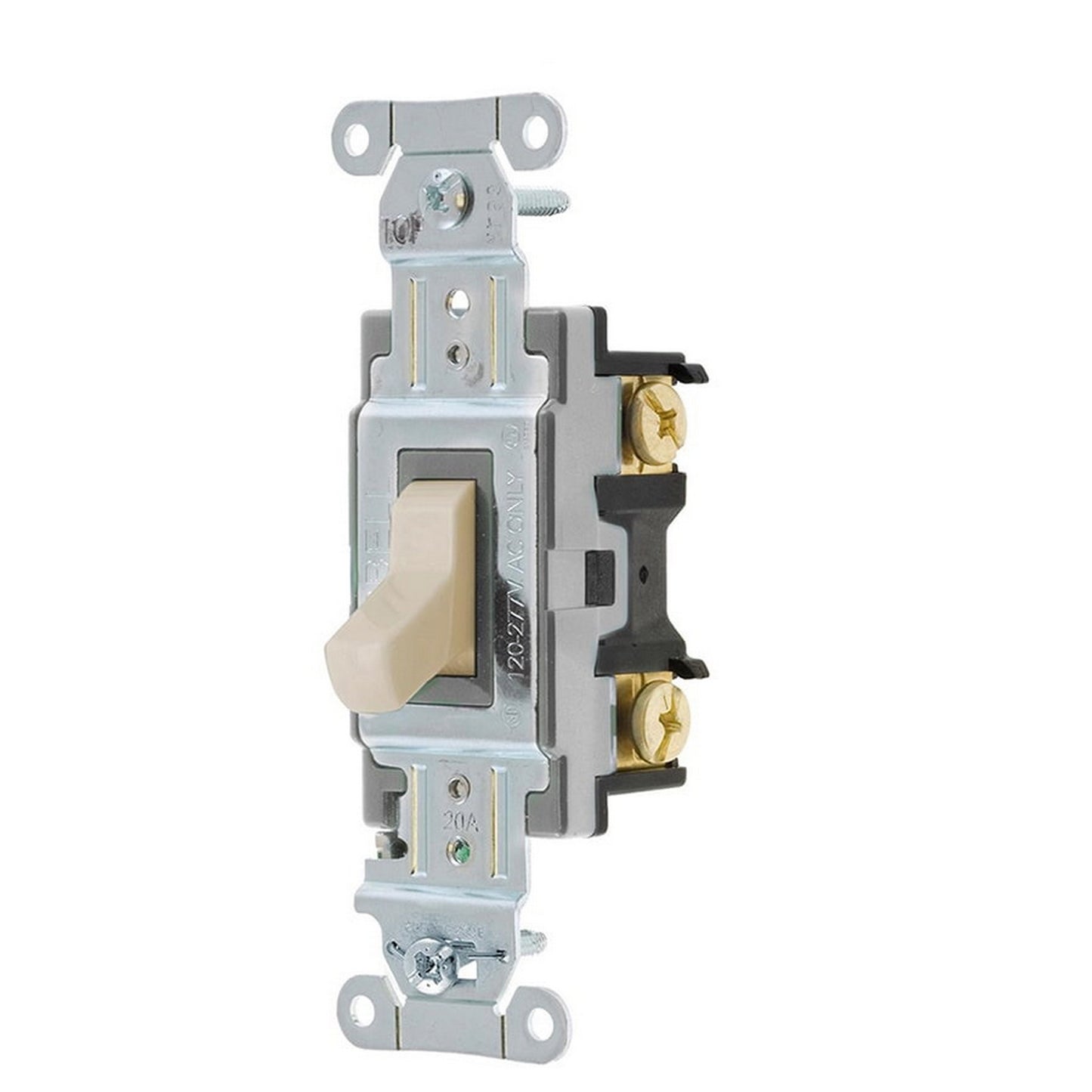 Hubbell CSB320LA Lt Almond 3-Way Commercial Toggle Light Switch 20A 120/277V