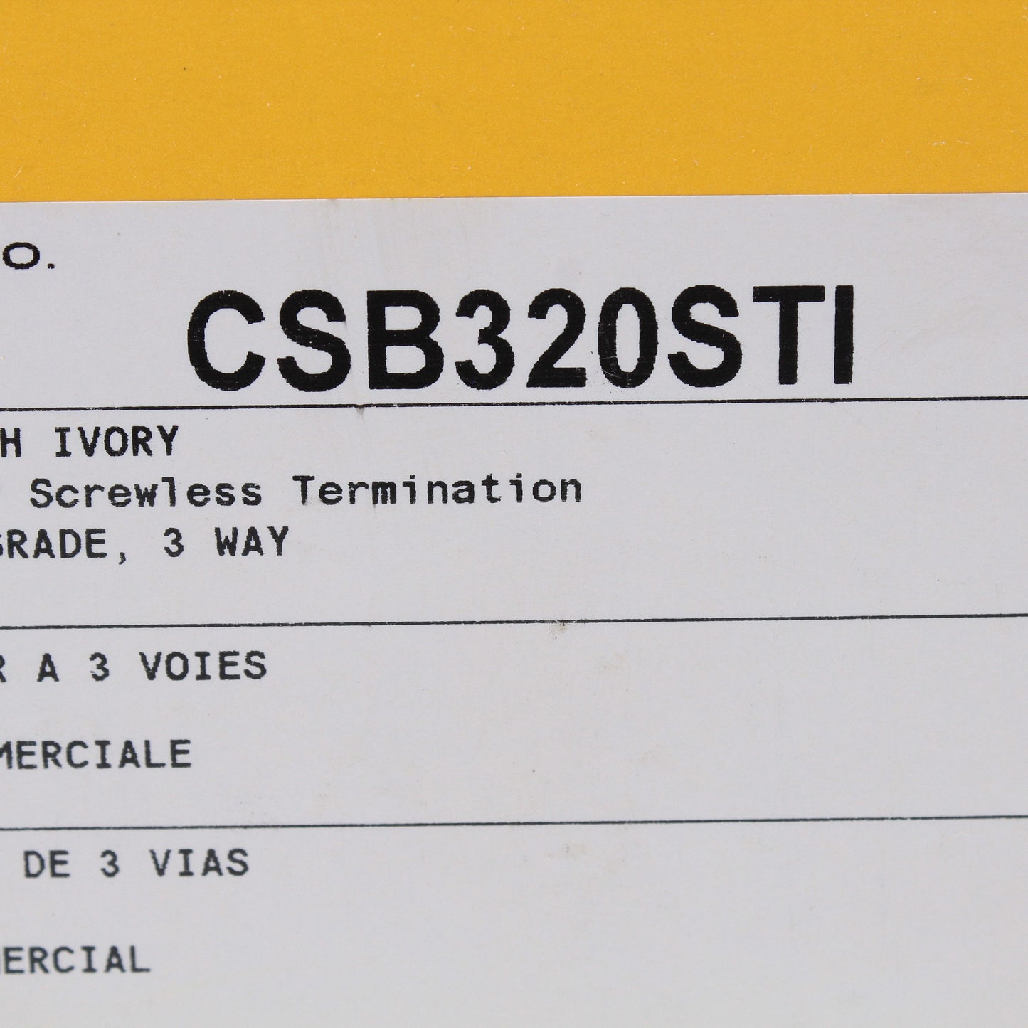 Hubbell CSB320STI Ivory EdgeConnect� 3-Way Toggle Light Switches Commercial 10pc