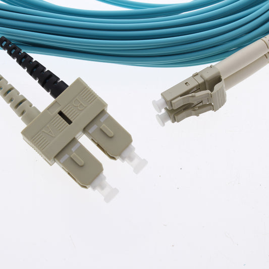 Hubbell Fiber Optic Patch Cord Plenum OM3 Duplex MM LC-SC 10m DFPCLCSCE10MM