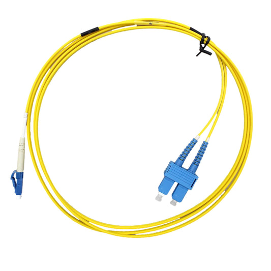 Hubbell Fiber Optic Patch Cord LSZH OS2 Cable Duplex SM LC-SC 2m DFPCLCSCS2SMZ