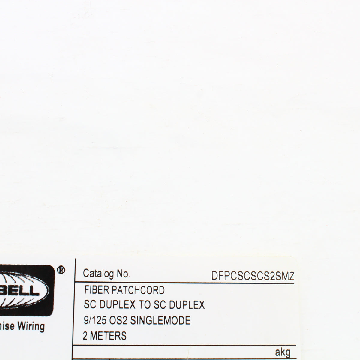 3 Hubbell Fiber Optic Patch Cords LSZH OS2 Cable Duplex SM SC-SC 2m DFPCSCSCS2SM