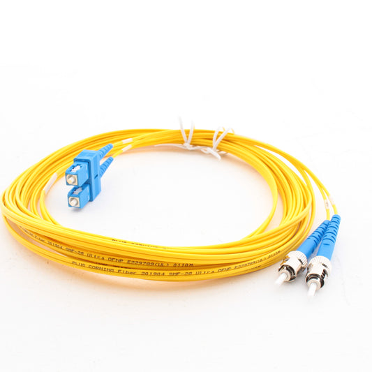Hubbell Fiber Optic Patch Cord Plenum OS2 Cable Duplex SM ST-SC 7m DFPCSTSCS7SM