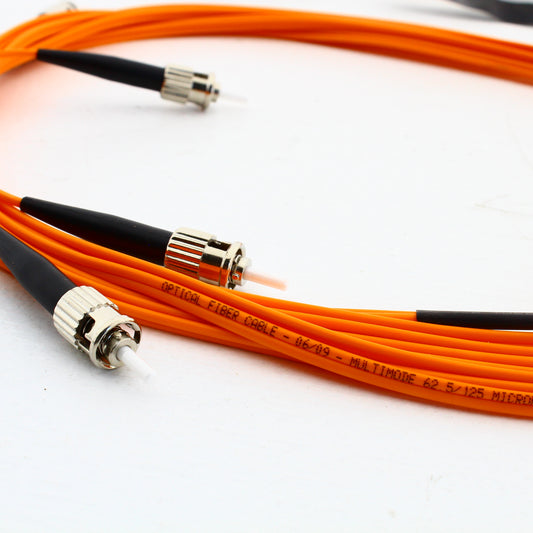 Hubbell Fiber Optic Patch Cord Plenum OM1 Cable Duplex MM ST-ST 5m DFPCSTSTC5MM
