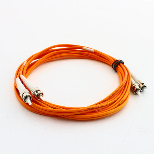 Hubbell Fiber Optic Patch Cord Plenum OM2 Cable Duplex MM ST-ST 3m DFPCSTSTD3MM
