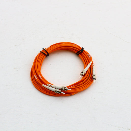 3 Hubbell Fiber Optic Patch Cords Plenum OM2 Cable Dupl MM ST-ST 5m DFPCSTSTD5MM